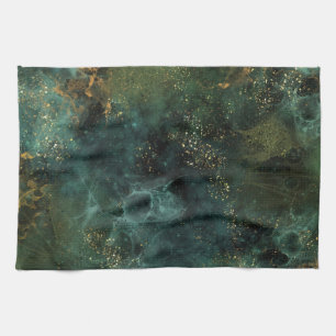Deep Emerald Elegant  Kitchen Towel