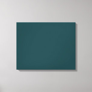 Deep Emerald Green Solid Trend Colour Background Canvas Print