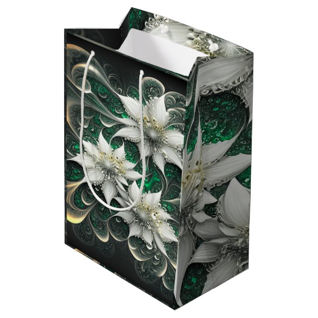Deep Emerald Medium Gift Bag (Back Angled)