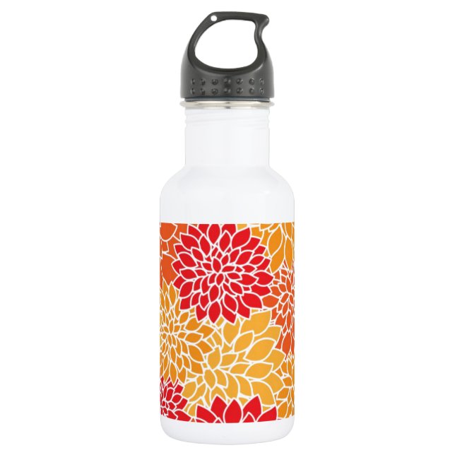 Deep Floral Art 532 Ml Water Bottle (Front)