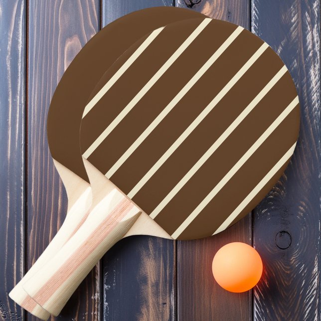 Deep Forest Brown Striping and Solid  Ping Pong Paddle (Creator Uploaded)