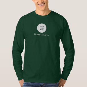 Deep Forest Green Add Upload Logo Here Mens T-Shirt
