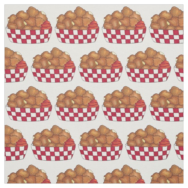 Deep Fried Cheese Curds Minnesota Wisconsin Food Fabric (Swatch)