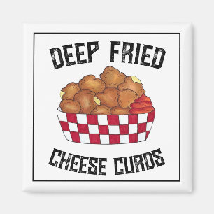 Deep Fried Cheese Curds Minnesota Wisconsin Food Magnet