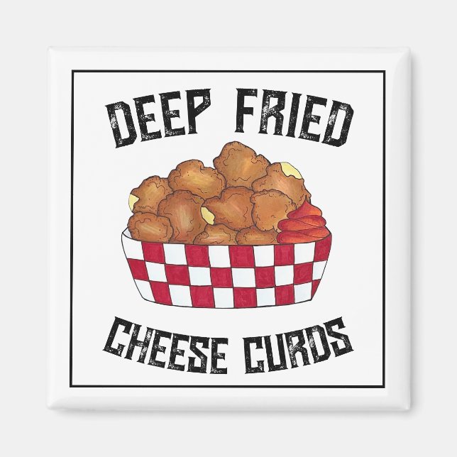 Deep Fried Cheese Curds Minnesota Wisconsin Food  Magnet (Front)