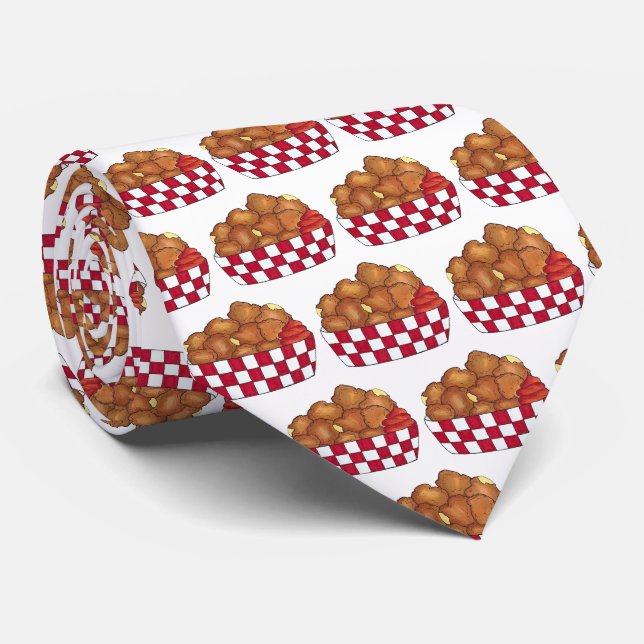 Deep Fried Cheese Curds Minnesota Wisconsin Food  Tie (Rolled)