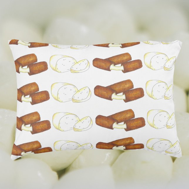 Deep Fried Mozzarella Cheese Sticks Junk Food  Accent Pillow (Mozzarella sticks pillow)