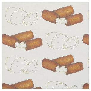 Deep Fried Mozzarella Sticks Cheese Food Foodie Fabric