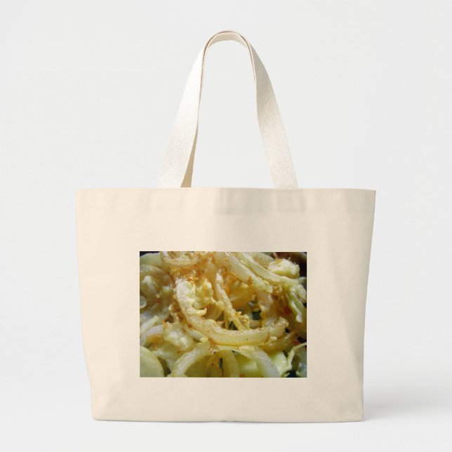 Deep fried onions large tote bag (Front)