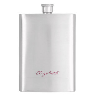 * Deep Fuchsia Signature Personalized Hip Flask