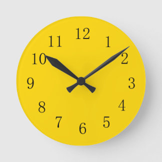 Deep Golden Yellow Kitchen Wall Clock
