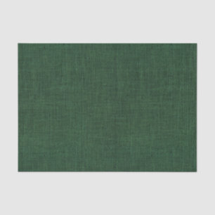 Deep Green Burlap Texture Tissue Paper