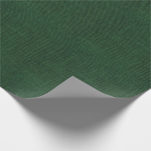 Deep Green Burlap Texture Wrapping Paper