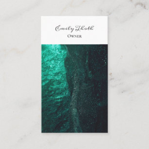 Deep green gradient business card