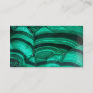 Deep Green Malachite Crystal Business Card