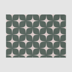 Deep Green Mid Century Modern Elegant Boho Tissue Paper