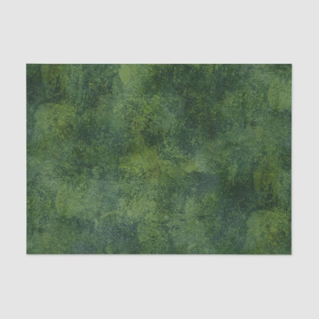 Deep Green Rustic Texture Tissue Paper (Front)