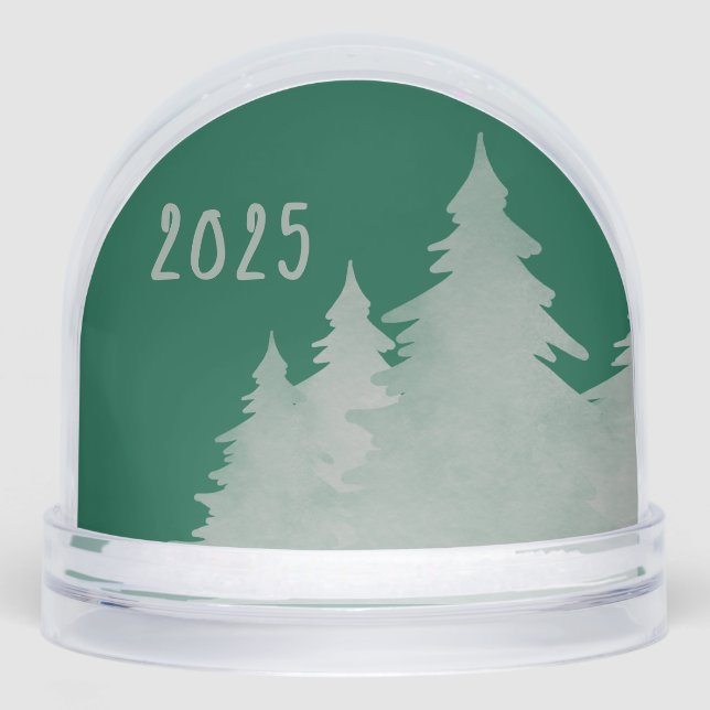 Deep Green & Silver Christmas Trees Photo  (Avant)