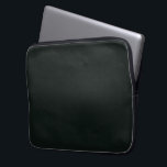 Deep Green Solid Plain Color Laptop Sleeve<br><div class="desc">Abstract Deep Green Solid Plain Color. Minimalist royal modern style color. 
Work with formal/ informal occasions. Simple,  beautiful with an elegant touch, 
Hex# 09120F

Design Note: For custom requests,  message me at daed.halabi@gmail.com. 😊</div>