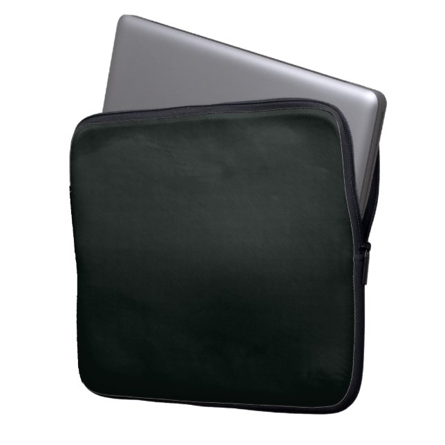 Deep Green Solid Plain Color Laptop Sleeve (Front Left)