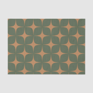 Deep Green Terracotta Mid Century Modern Boho Tissue Paper