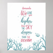 Deep Green Turquoise Love Customizable