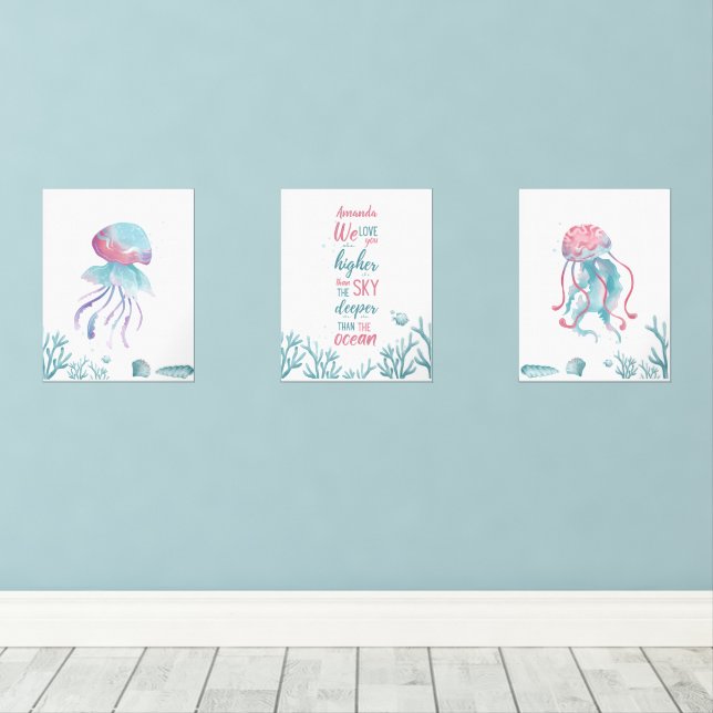 Deep Green Turquoise Love Personnalisable (Parquet)