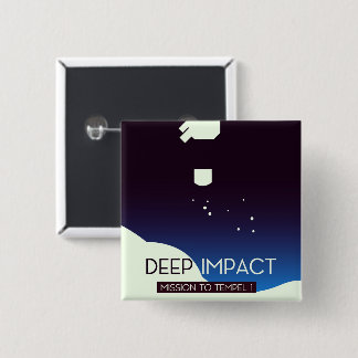 Deep Impact Space Art 2 Inch Square Button