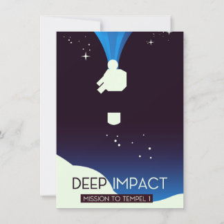 Deep Impact Space Art Invitation