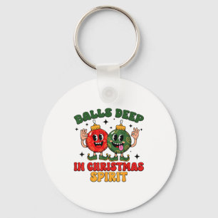 Deep In Christmas Srit Funny Christmas Saying Keychain