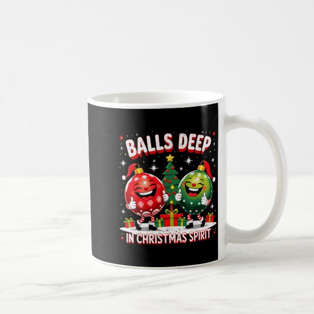 Deep In Christmas Srit Funny Ornament  Coffee Mug (Right)