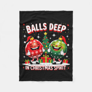 Deep In Christmas Srit Funny Ornament  Fleece Blanket
