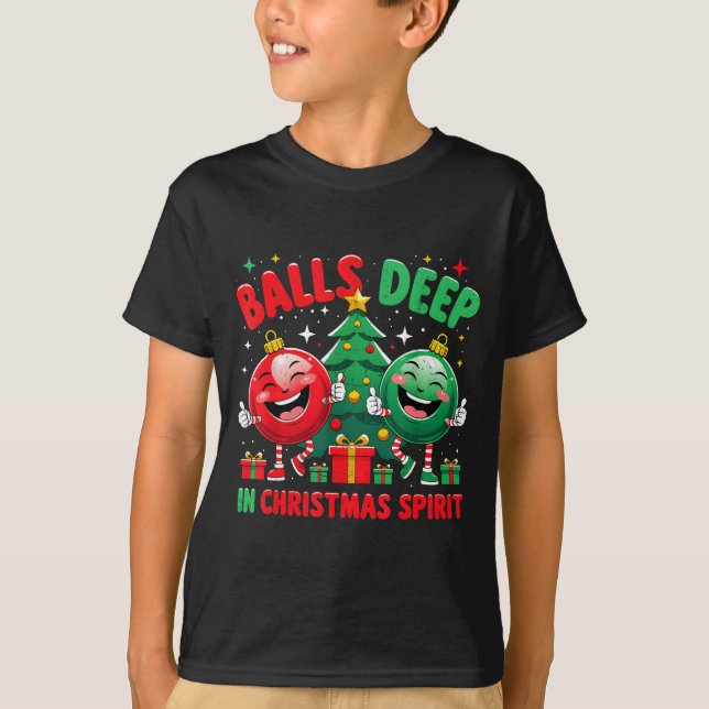 Deep In Christmas Srit Funny Ornament  T-Shirt (Front)
