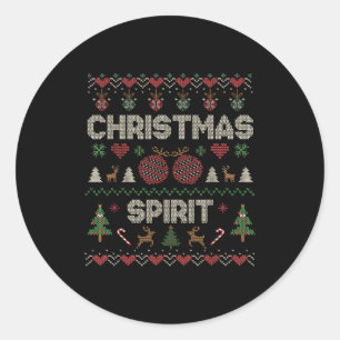 Deep In The Christmas Srit Couple Matching Christm Classic Round Sticker