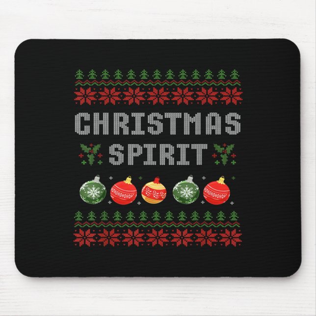 Deep In The Christmas Srit Couples Matching Ugly  Mouse Pad (Front)