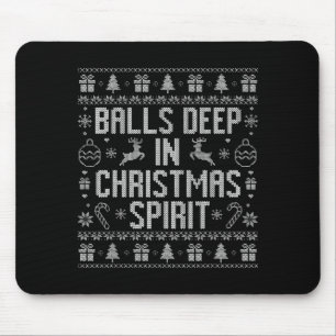 Deep In The Christmas Srit Couples Matching Ugly Mouse Pad
