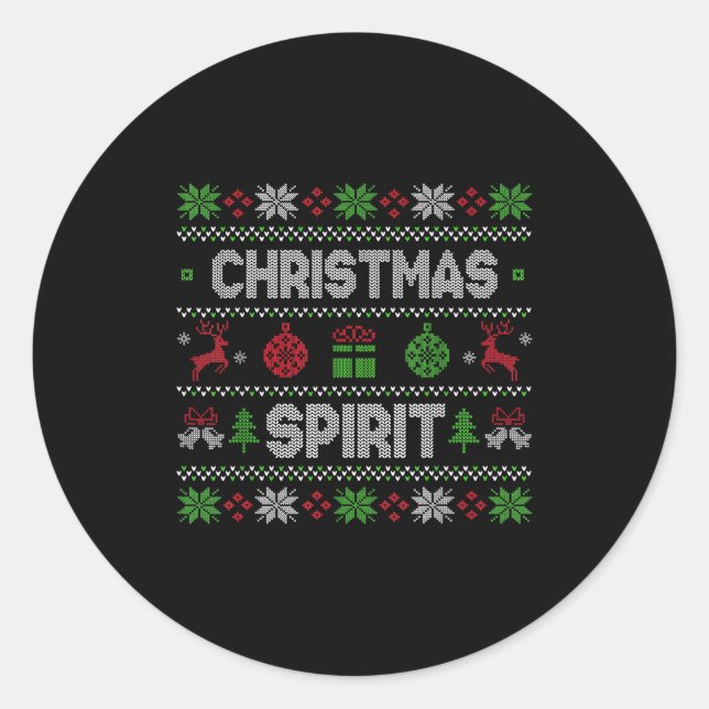 Deep In The Christmas Srit Matching Couples  Classic Round Sticker (Front)