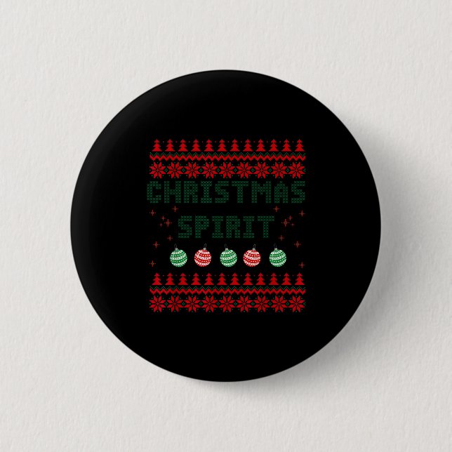 Deep In The Christmas Srit Matching Couples Ugly  2 Inch Round Button (Front)