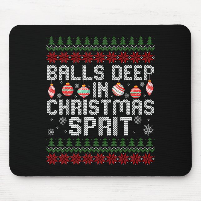 Deep In The Christmas Srit Matching Couples Ugly  Mouse Pad (Front)