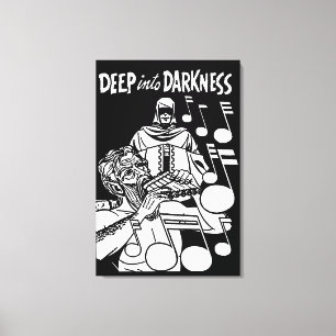 Deep Into Darkness Vintage Comics Grim Reaper art  Canvas Print