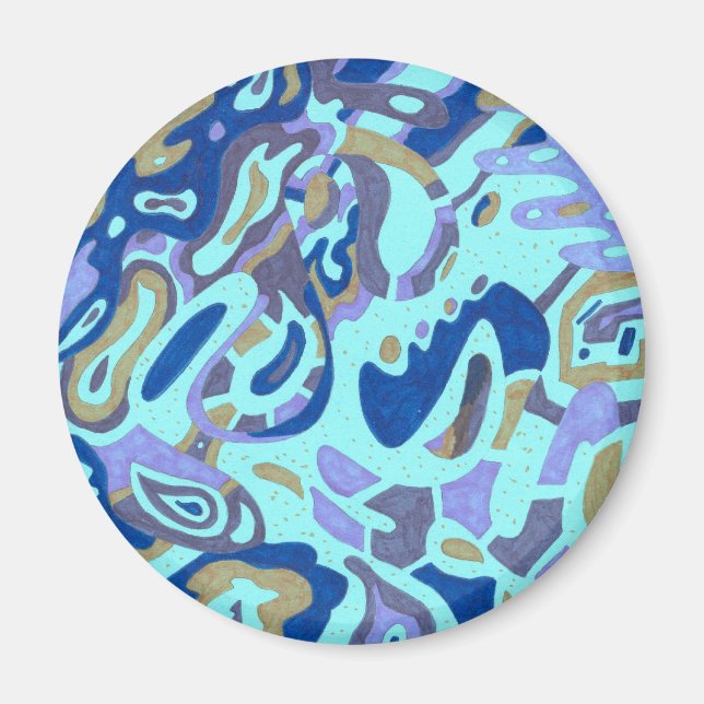 "Deep is the Ocean" abstract fridge art Magnet (Front)