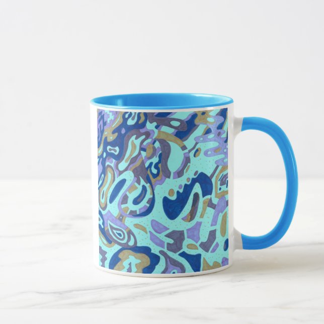"Deep is the Ocean" original abstract Mug (Right)