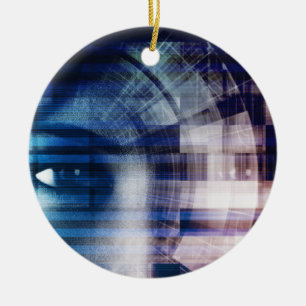 Deep Learning and Machine Artificial Intelligence Ceramic Ornament