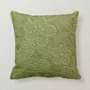“Deep Lime Green Pattern Look” Throw Pillow