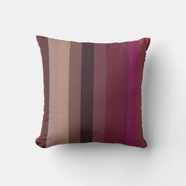 Deep Magenta & Mauve Tones Throw Pillow (Front)