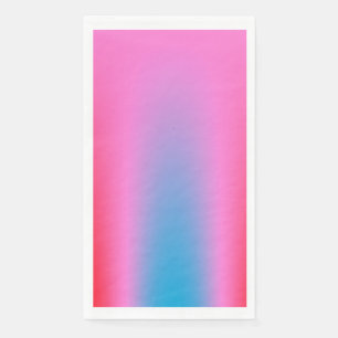 Deep Magenta Pink to Red & Blue Auric Ombre  Napkin