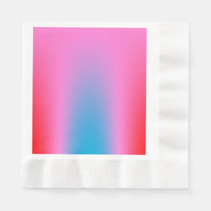 Deep Magenta Pink to Red & Blue Auric Ombre  Napkin