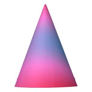 Deep Magenta Pink to Red & Blue Ombre Party Party Hat