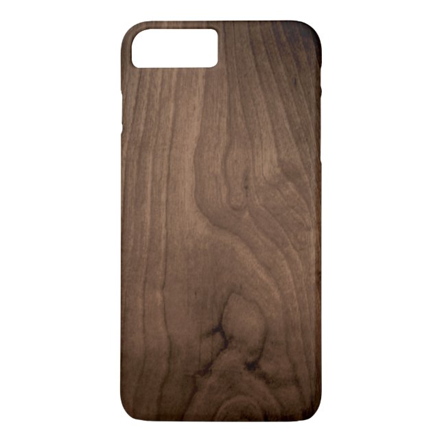 Deep Mahogany Wood Grain iPhone 7 Case (Back)