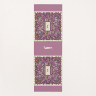 Deep Mauve Floral Sacred Space Yoga Mat
